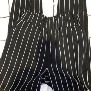 Size Small Vertical Stripe Belted Pants
